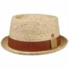 Gareth Pork Pie Raffiastrohhut By Mayser -Mützen Verkauf 59147p